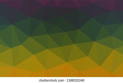 Dark Multicolor, Rainbow vector hexagon mosaic template. Modern geometrical abstract illustration with gradient. A completely new template for your business design.