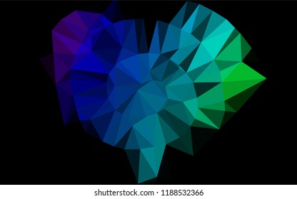 Dark Multicolor, Rainbow vector hexagon mosaic template. A completely new color illustration in a vague style. Brand new design for your business.