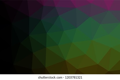 Dark Multicolor, Rainbow vector hexagon mosaic cover. Brand new colored illustration in blurry style with gradient. The textured pattern can be used for background.