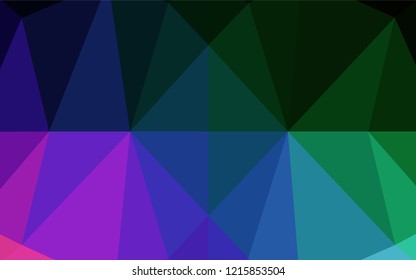 Dark Multicolor, Rainbow vector hexagon mosaic cover. Brand new colored illustration in blurry style with gradient. Brand new style for your business design.