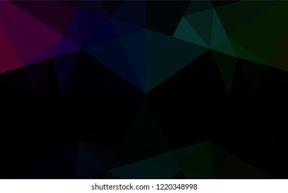 Dark Multicolor, Rainbow vector hexagon mosaic texture. Glitter abstract illustration with an elegant design. A completely new design for your business.