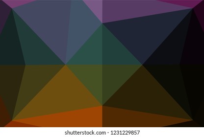 Dark Multicolor, Rainbow vector hexagon mosaic template. A completely new color illustration in a vague style. A completely new design for your business.