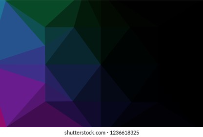 Dark Multicolor, Rainbow vector hexagon mosaic template. Shining colored illustration in a Brand new style. A completely new template for your business design.