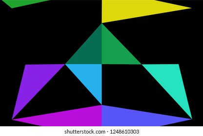 Dark Multicolor, Rainbow vector hexagon mosaic cover. A completely new color illustration in a vague style. Brand new design for your business.