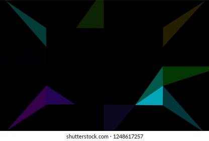 Dark Multicolor, Rainbow vector hexagon mosaic cover. An elegant bright illustration with gradient. A completely new template for your business design.
