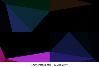 Dark Multicolor, Rainbow vector hexagon mosaic texture. Glitter abstract illustration with an elegant design. A completely new design for your business.