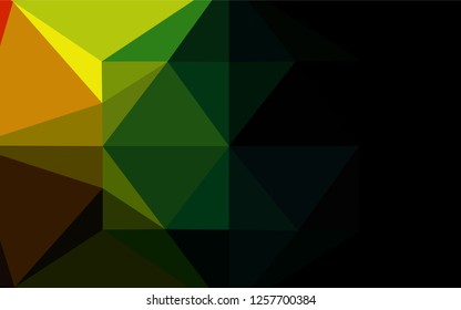 Dark Multicolor, Rainbow vector hexagon mosaic texture. Shining colored illustration in a Brand new style. The textured pattern can be used for background.