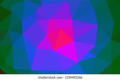 Dark Multicolor, Rainbow vector hexagon mosaic template. Modern geometrical abstract illustration with gradient. The polygonal design can be used for your web site.