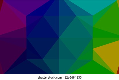 Dark Multicolor, Rainbow vector hexagon mosaic texture. Colorful illustration in abstract style with gradient. The completely new template can be used for your brand book.