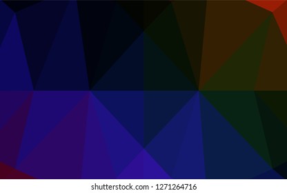 Dark Multicolor, Rainbow vector hexagon mosaic texture. Brand new colored illustration in blurry style with gradient. A completely new design for your business.