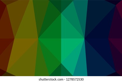 Dark Multicolor, Rainbow vector hexagon mosaic template. Brand new colored illustration in blurry style with gradient. The completely new template can be used for your brand book.