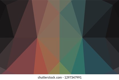 Dark Multicolor, Rainbow vector hexagon mosaic texture. A completely new color illustration in a vague style. Brand new design for your business.