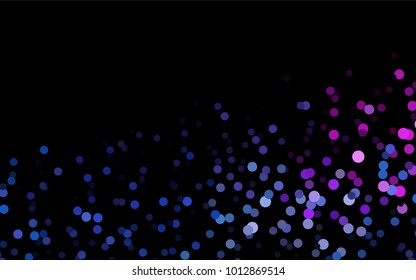 Dark Multicolor, Rainbow vector illustration which consist of circles. Dotted gradient design for your business. Creative geometric background in halftone style with colored spots.