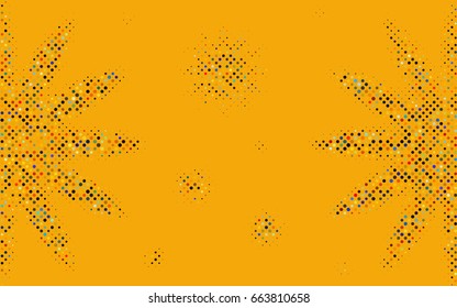 Dark Multicolor, Rainbow vector illustration which consist of circles. Dotted gradient design for your business. Creative geometric background in halftone style with colored spots.