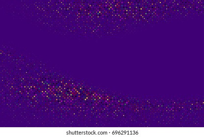Dark Multicolor, Rainbow vector illustration which consist of circles. Dotted gradient design for your business. Creative geometric background in halftone style with colored spots.