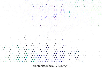 Dark Multicolor, Rainbow vector illustration which consist of circles. Dotted gradient design for your business. Creative geometric background in halftone style with colored spots.