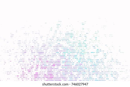 Dark Multicolor, Rainbow vector illustration which consist of circles. Dotted gradient design for your business. Creative geometric background in halftone style with colored spots.