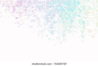 Dark Multicolor, Rainbow vector illustration which consist of circles. Dotted gradient design for your business. Creative geometric background in halftone style with colored spots.