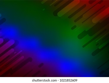 Dark Multicolor, Rainbow vector indian curved pattern. A completely new color illustration in doodle style. Brand-new style for your business design.