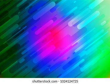 Dark Multicolor, Rainbow vector indian curved texture. Glitter abstract illustration with doodles and Zen tangles. The pattern can be used for coloring books and pages for kids.