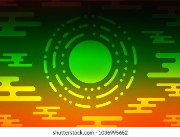 Dark Multicolor, Rainbow vector indian curved template. Colorful illustration in abstract style with doodles and Zen tangles. Brand-new style for your business design.