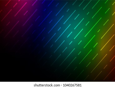 Dark Multicolor, Rainbow vector indian curved texture. Colorful illustration in abstract style with doodles and Zen tangles. The pattern can be used for heads of websites and designs.