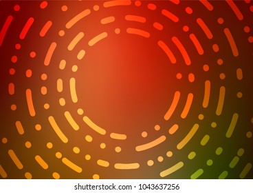 Dark Multicolor, Rainbow vector indian curved pattern. Modern geometrical abstract illustration with doodles. Brand-new style for your business design.