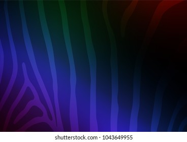Dark Multicolor, Rainbow vector indian curved texture. A vague abstract illustration with doodles in Indian style. The best blurred design for your business.