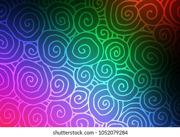 Dark Multicolor, Rainbow vector indian curved template. An elegant bright illustration with lines in Natural style. The doodle design can be used for your web site.