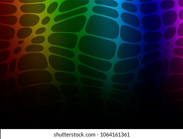 Dark Multicolor, Rainbow vector indian curved background. Brand-new colored illustration in blurry style with doodles. A completely new design for your business.