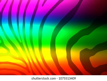 Dark Multicolor, Rainbow vector indian curved pattern. A completely new color illustration in doodle style. The doodle design can be used for your web site.