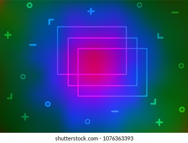 Dark Multicolor, Rainbow vector indian curved pattern. An elegant bright illustration with lines in Natural style. The completely new template can be used for your brand book.