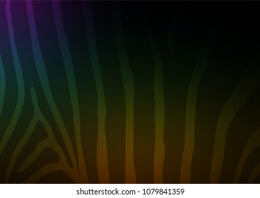 Dark Multicolor, Rainbow vector indian curved background. Creative illustration in blurred style with doodles and Zen tangles. The completely new template can be used for your brand book.