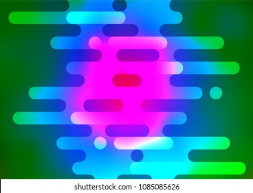Dark Multicolor, Rainbow vector indian curved template. Glitter abstract illustration with doodles and Zen tangles. The doodle design can be used for your web site.