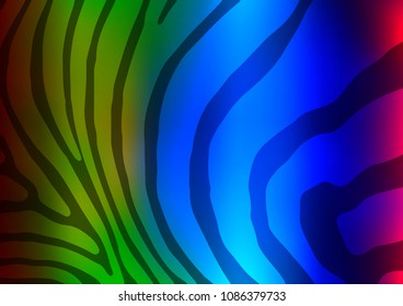 Dark Multicolor, Rainbow vector indian curved texture. An elegant bright illustration with lines in Natural style. Hand painted design for web, leaflet, textile.