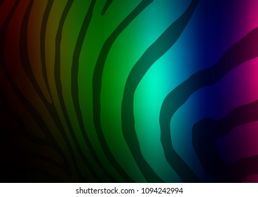 Dark Multicolor, Rainbow vector indian curved pattern. A completely new color illustration in doodle style. Brand-new style for your business design.