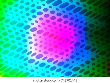 Dark Multicolor, Rainbow vector indian curved pattern. Glitter abstract illustration with doodles and Zen tangles. The doodle design can be used for your web site.