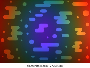 Dark Multicolor, Rainbow vector indian curved background. A vague abstract illustration with doodles in Indian style. A completely new design for your business.