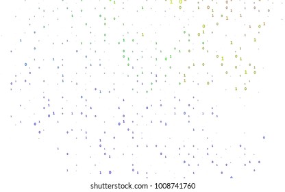 Dark Multicolor, Rainbow vector layout with algebra elements. Shining colorful illustration with isolated Digit signs. The pattern can be used for ad, booklets, leaflets of education.