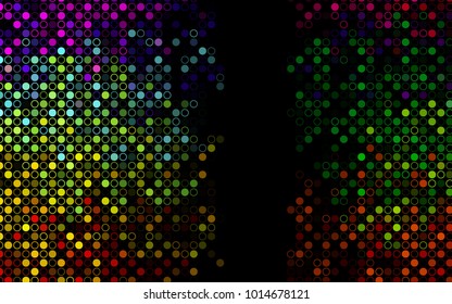 Dark Multicolor, Rainbow vector  layout with circle shapes. Abstract illustration with colored bubbles in nature style. Beautiful design for your business natural advert.