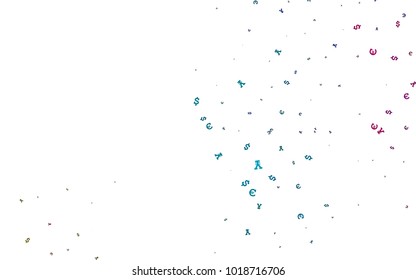 Dark Multicolor, Rainbow vector layout with banking symbols. Abstract illustration with colored financial digital symbols. Smart design for your business advert of economic, wealth.