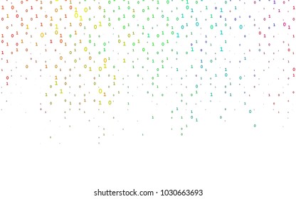 Dark Multicolor, Rainbow vector layout with algebra elements. Blurred design in simple style with collection of numerals. Best design for your ad, poster, banner of math college.