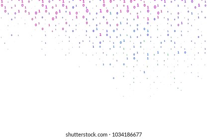 Dark Multicolor, Rainbow vector layout with algebra elements. Shining colorful illustration with isolated Digit signs. The pattern can be used for ad, booklets, leaflets of education.