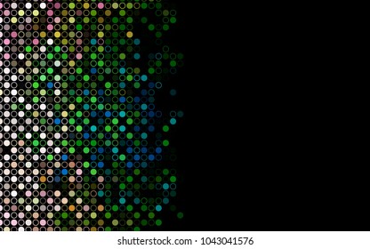 Dark Multicolor, Rainbow vector  layout with circle shapes. Abstract illustration with colored bubbles in nature style. Beautiful design for your business natural advert.