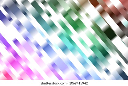 Dark Multicolor, Rainbow vector layout with flat lines. Shining colored illustration with narrow lines. The pattern can be used for websites.