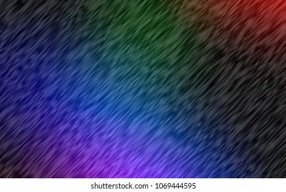Dark Multicolor, Rainbow vector layout with flat lines. Blurred decorative design in simple style with lines. The pattern can be used as ads, poster, banner for commercial.