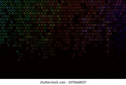 Dark Multicolor, Rainbow vector  layout with circle shapes. Blurred bubbles on abstract background with colorful gradient. The pattern can be used for beautiful websites.