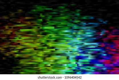 Dark Multicolor, Rainbow vector layout with flat lines. Decorative shining illustration with lines on abstract template. Smart design for your business advert.