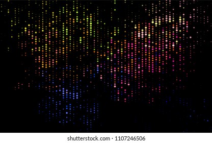 Dark Multicolor, Rainbow vector  layout with circle shapes. Beautiful colored illustration with blurred circles in nature style. The pattern can be used for beautiful websites.