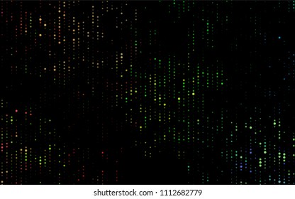 Dark Multicolor, Rainbow vector  layout with circle shapes. Modern abstract illustration with colorful water drops. The pattern can be used for aqua ad, booklets.